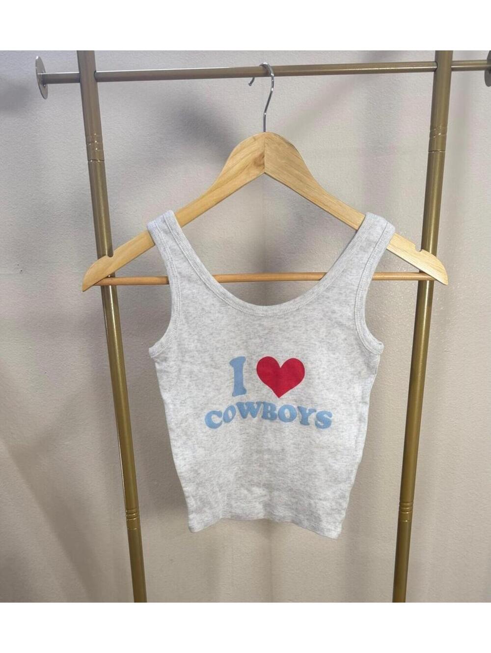 Size XS Obsessive Love tank top “I love cowboys” size XS - Picture 1 of 3